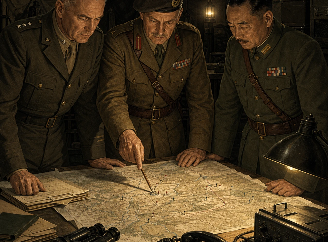 Allied commanders planning a campaign